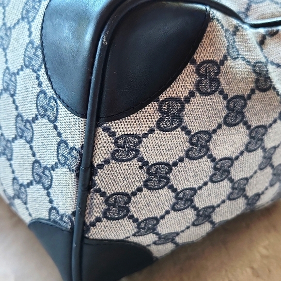 Gucci Boston Canvas Vintage Bag with Red and Blue Accents - Picture 5 of 8